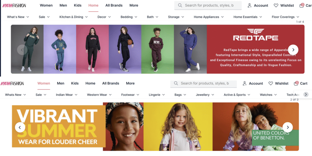 Nykaa Fsshion – Website & UI/UX